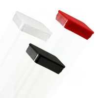 Tubi vuoti in plastica base quadrata Tubo di plastica quadrato trasparente