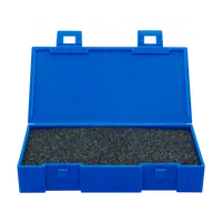 Scatole di plastica per stoccaggio. Packaging per utensili da taglio